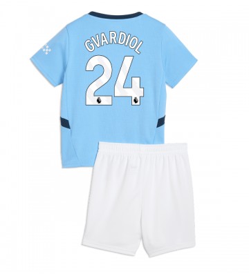 Manchester City Josko Gvardiol #24 Hemmatröja Barn 2024-25 Kortärmad (+ Korta byxor)